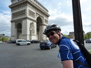 Tim at the Arc de Triomphe